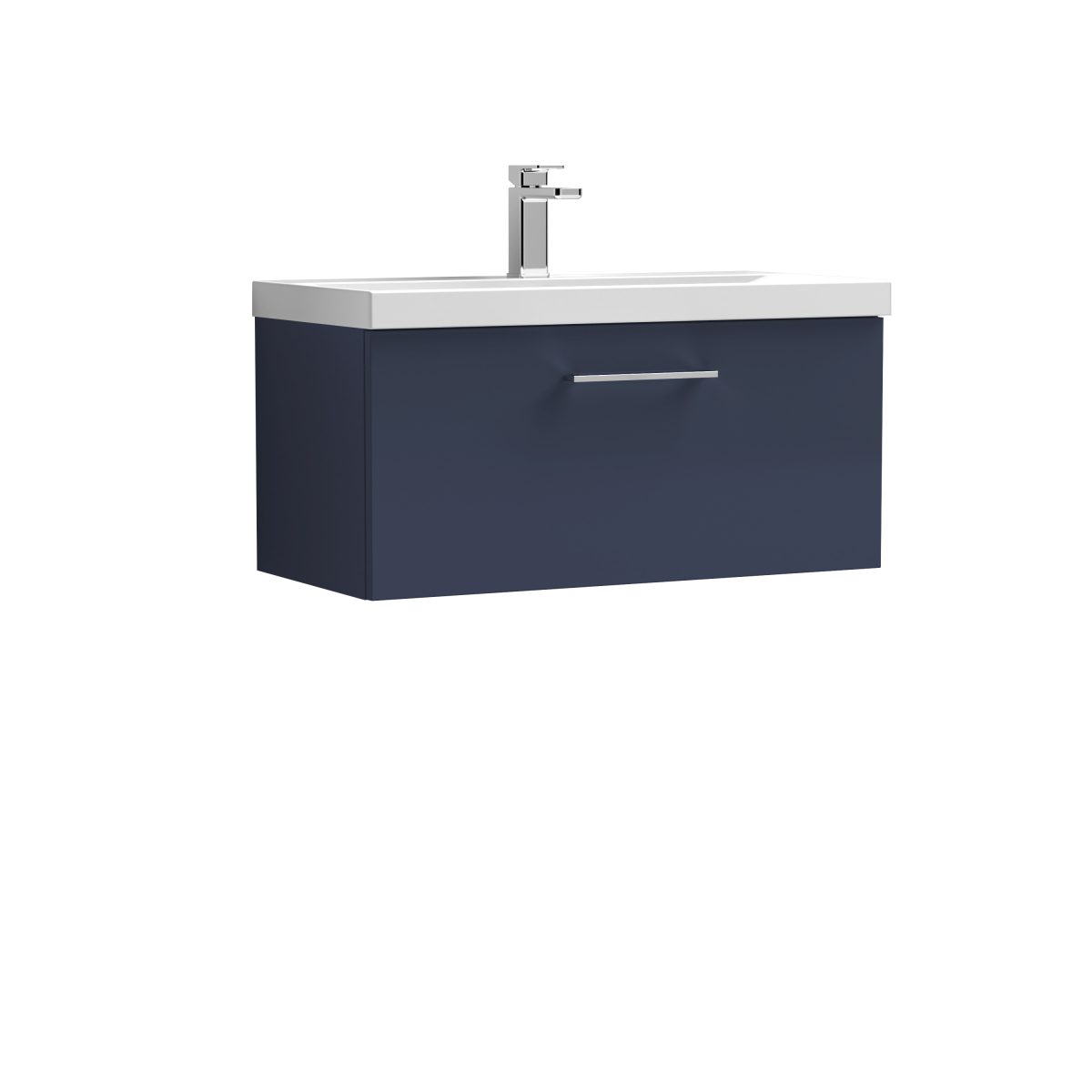 800mm Wall Hung 1-Drawer Vanity & Basin 1 - Image 1