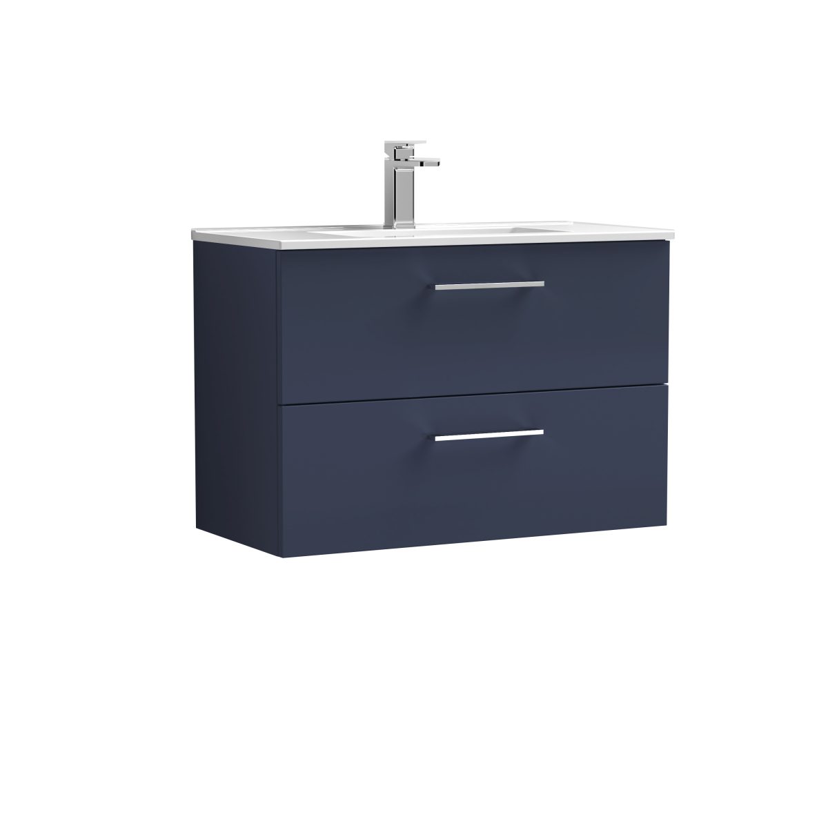 800mm Wall Hung 2-Drawer Vanity & Basin 2 - Image 1