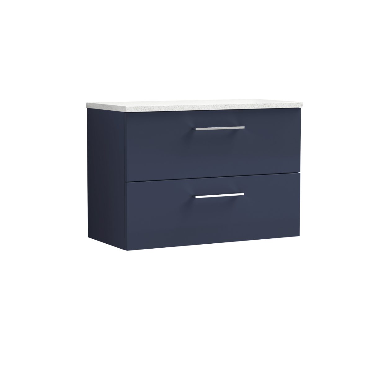 800mm Wall Hung 2-Drawer Vanity & Laminate Worktop - Image 1