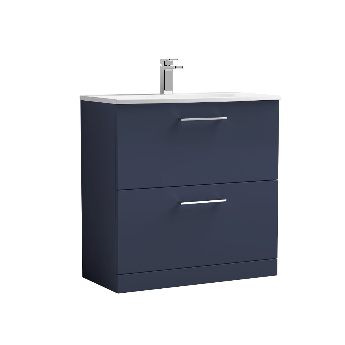 800mm Floor Standing 2-Drawer Vanity & Basin 4 - Image 1