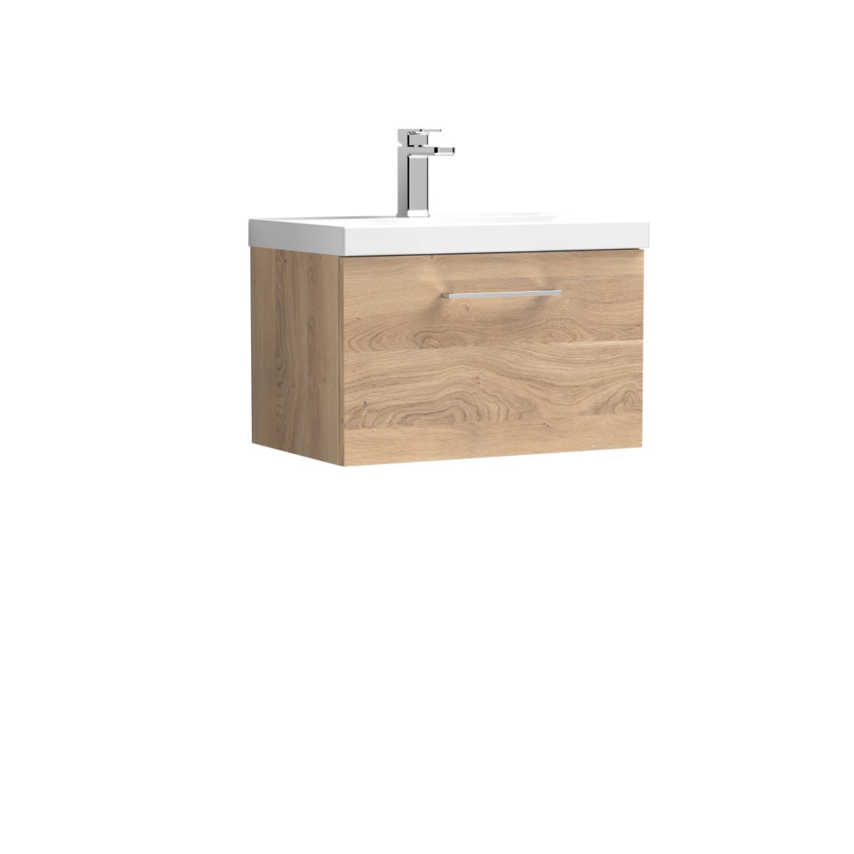 600mm Wall Hung 1-Drawer Vanity & Basin 1 - Image 1