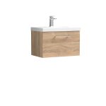 600mm Wall Hung 1-Drawer Vanity & Basin 1