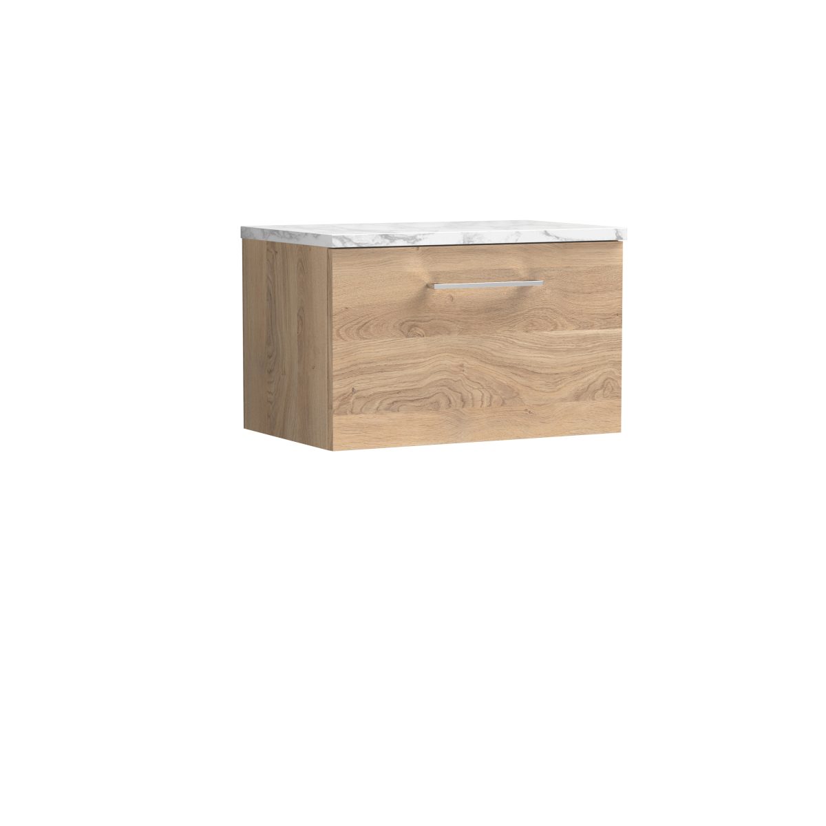 600mm Wall Hung 1-Drawer Vanity & Laminate Worktop - Image 1
