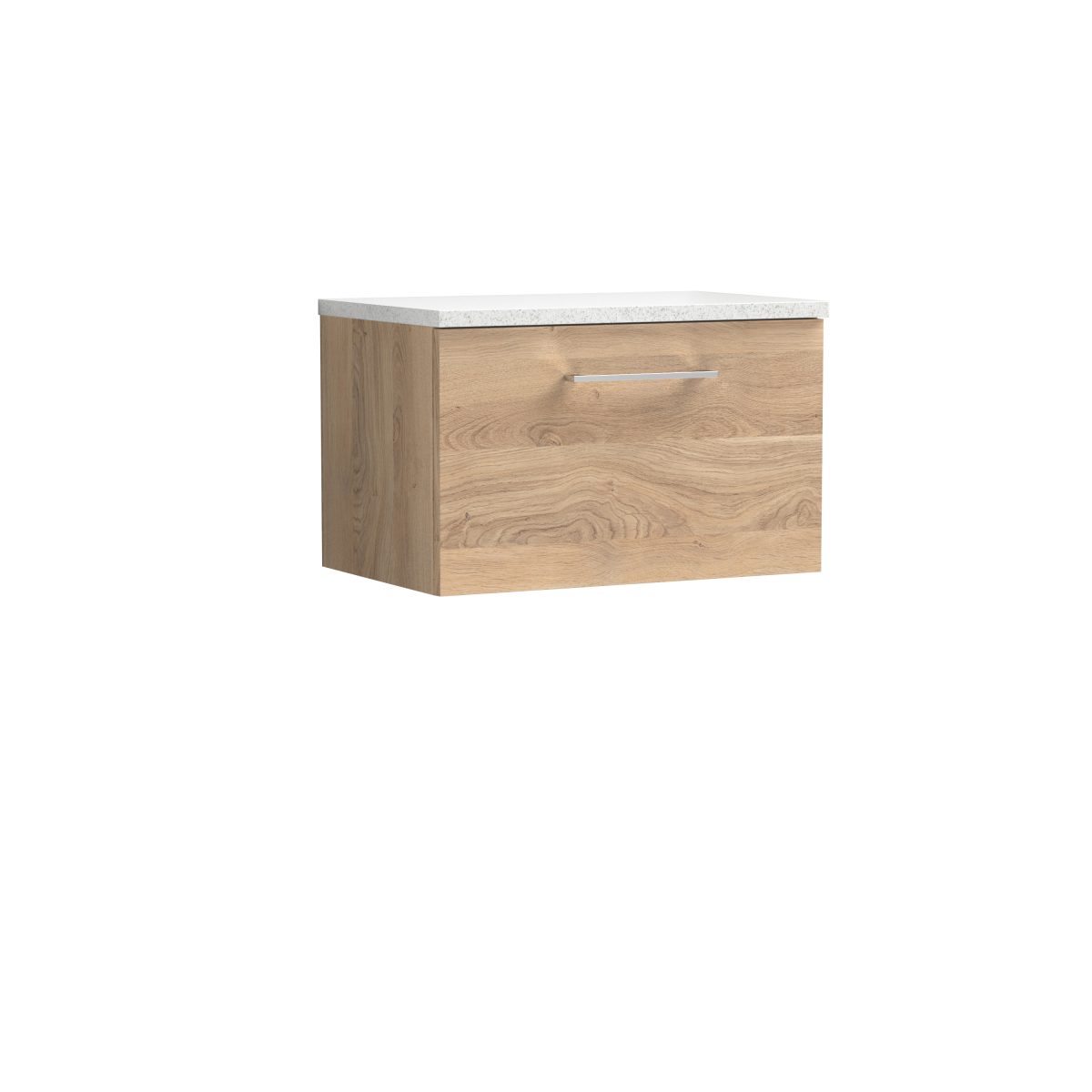 600mm Wall Hung 1-Drawer Vanity & Laminate Worktop - Image 1