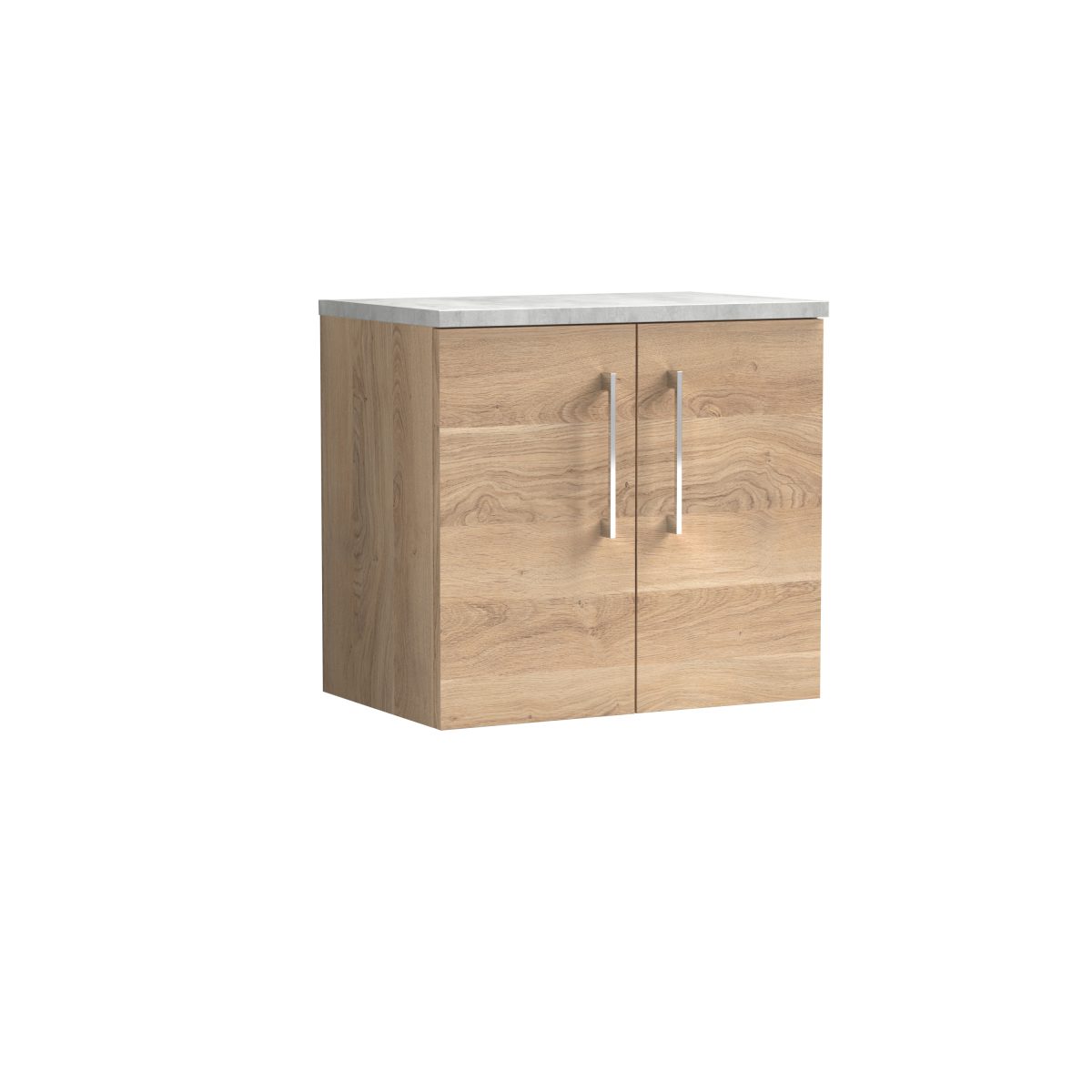 600mm Wall Hung 2-Door Vanity & Laminate Worktop - Image 1