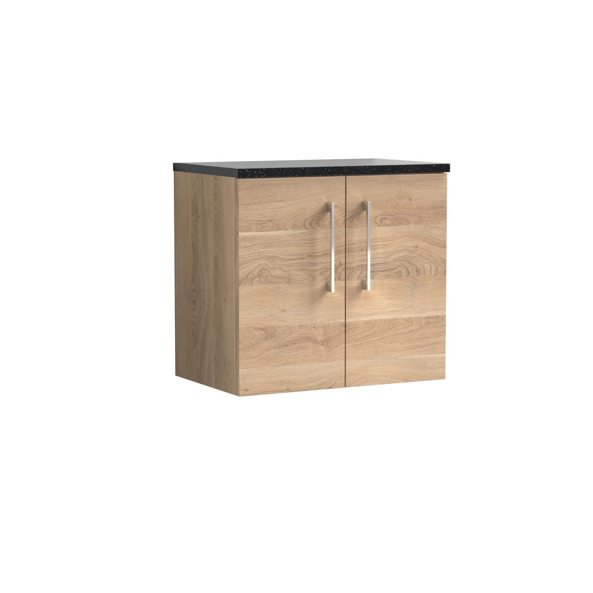 600mm Wall Hung 2-Door Vanity & Laminate Worktop - Image 1