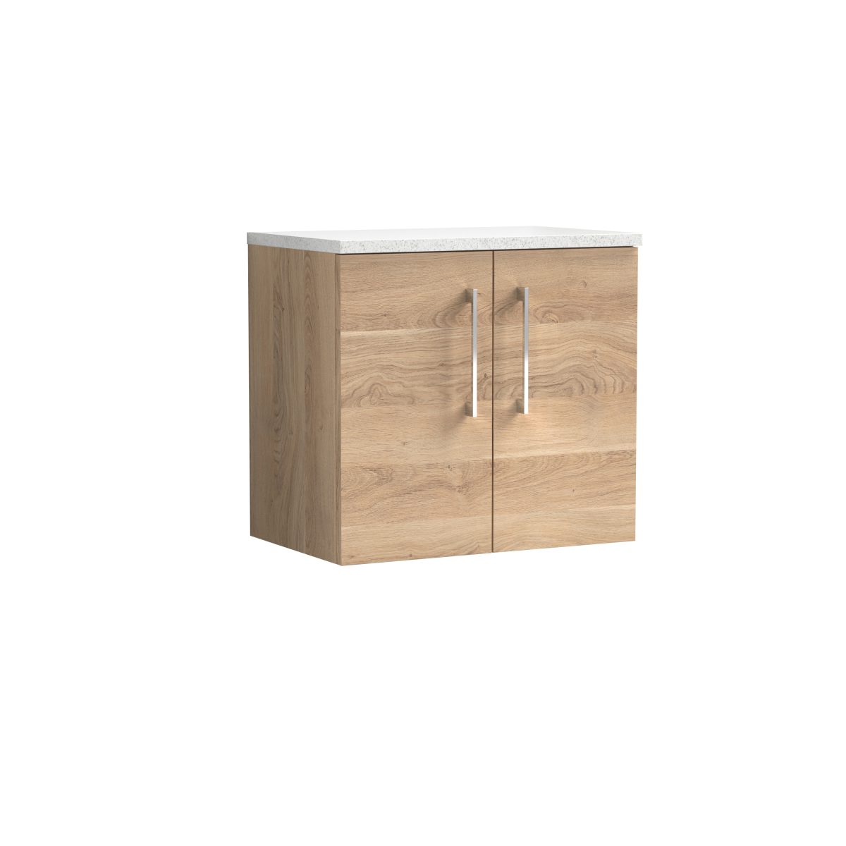 600mm Wall Hung 2-Door Vanity & Laminate Worktop - Image 1