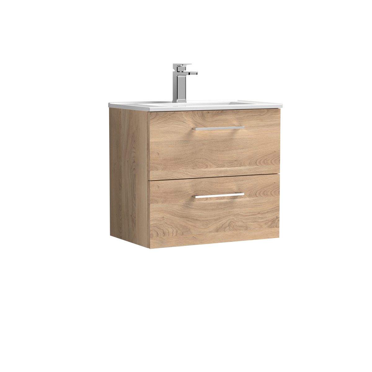 600mm Wall Hung 2-Drawer Vanity & Basin 2 - Image 1