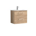 600mm Wall Hung 2-Drawer Vanity & Basin 2