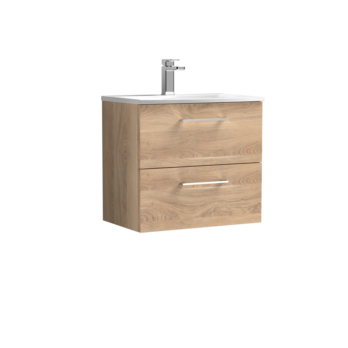 600mm Wall Hung 2-Drawer Vanity & Basin 4 - Image 1