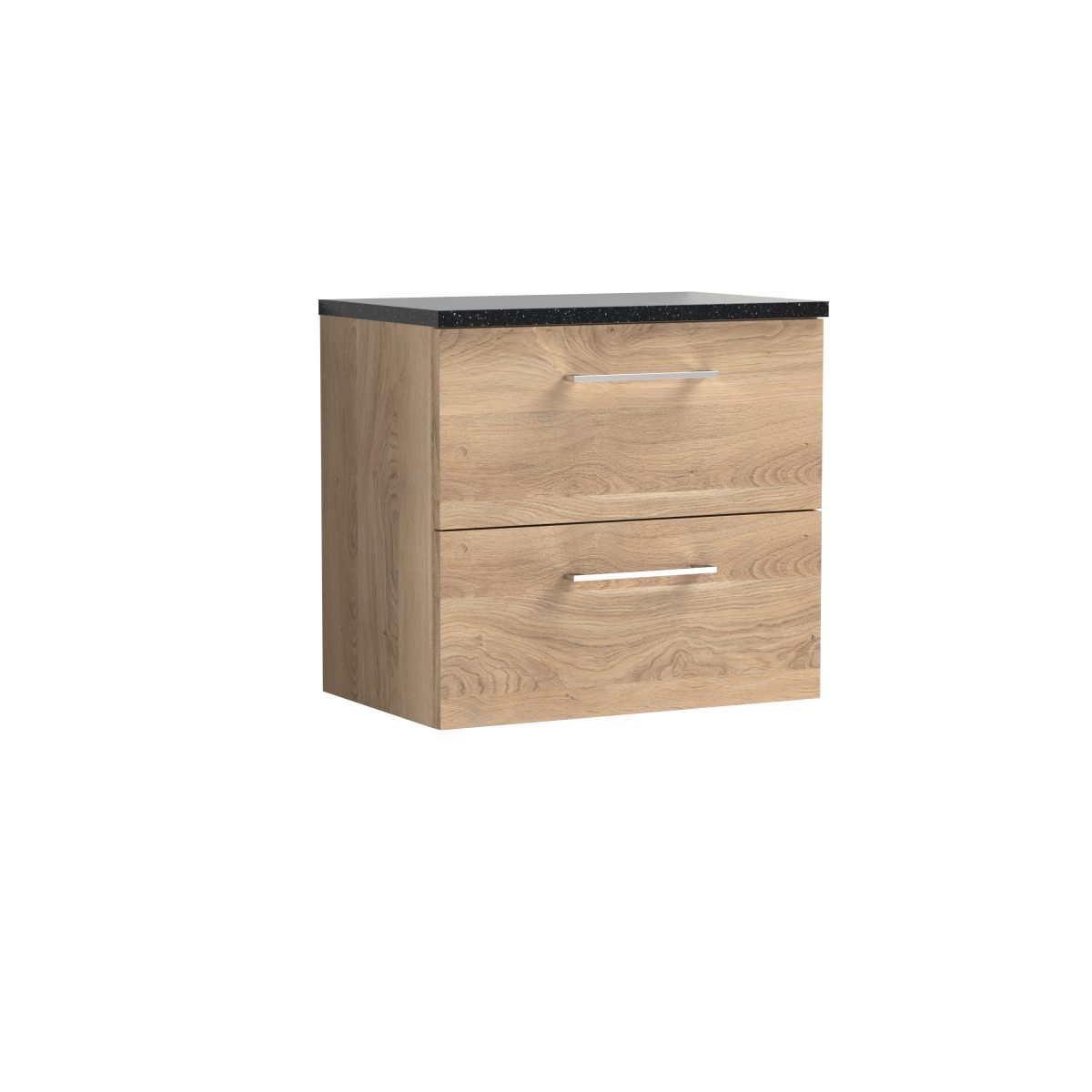 600mm Wall Hung 2-Drawer Vanity & Laminate Worktop - Image 1