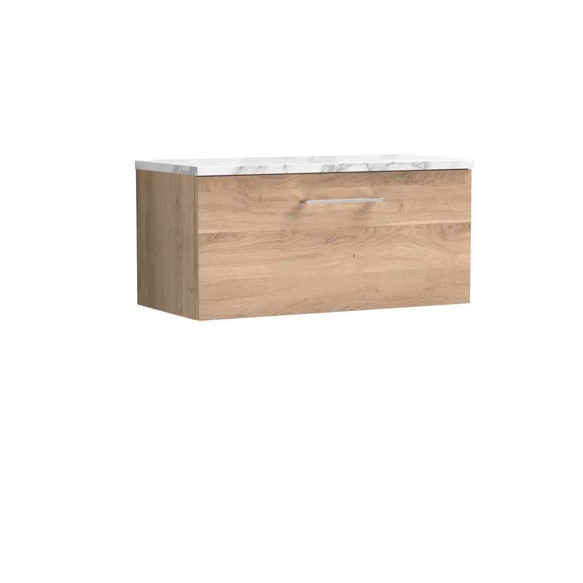 800mm Wall Hung 1-Drawer Vanity & Laminate Worktop - Image 1