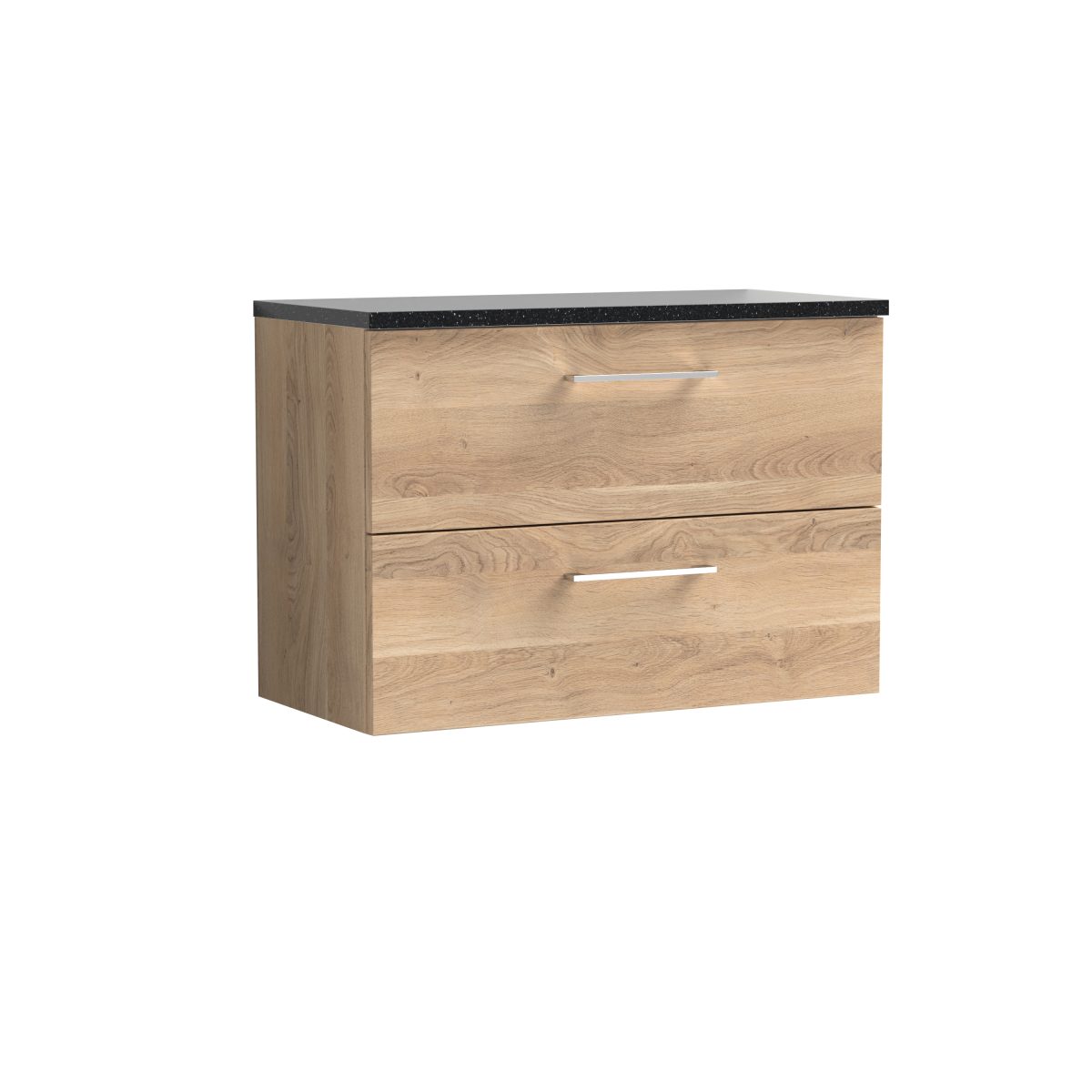 800mm Wall Hung 2-Drawer Vanity & Laminate Worktop - Image 1