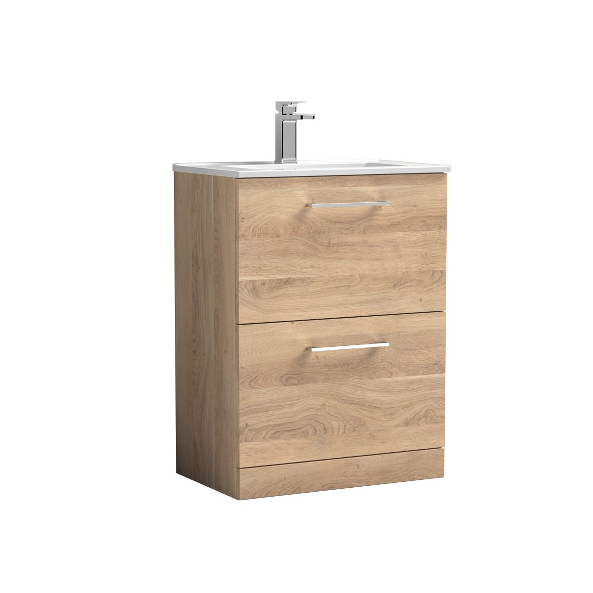 600mm Floor Standing 2-Drawer Vanity & Basin 2 - Image 1