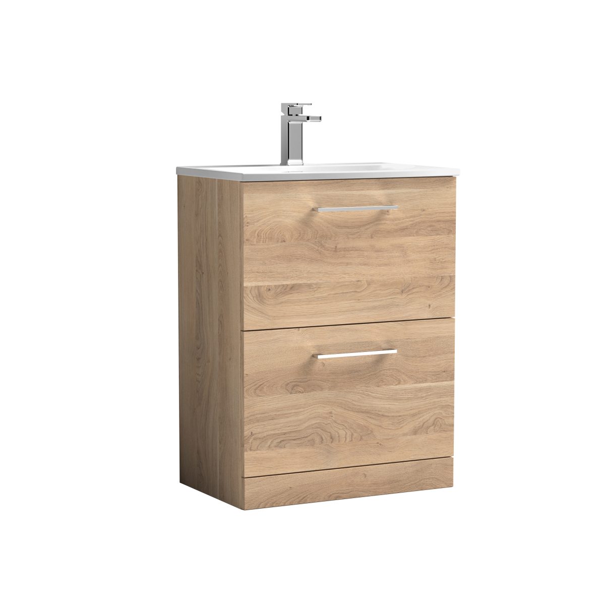 600mm Floor Standing 2-Drawer Vanity & Basin 4 - Image 1