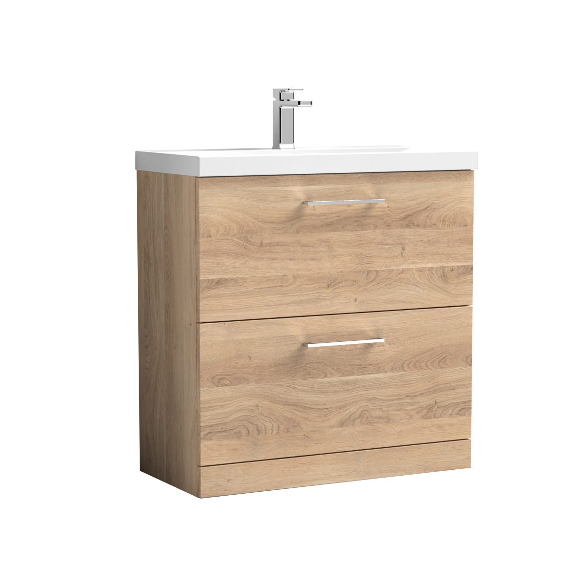 800mm Floor Standing 2-Drawer Vanity & Basin 1 - Image 1