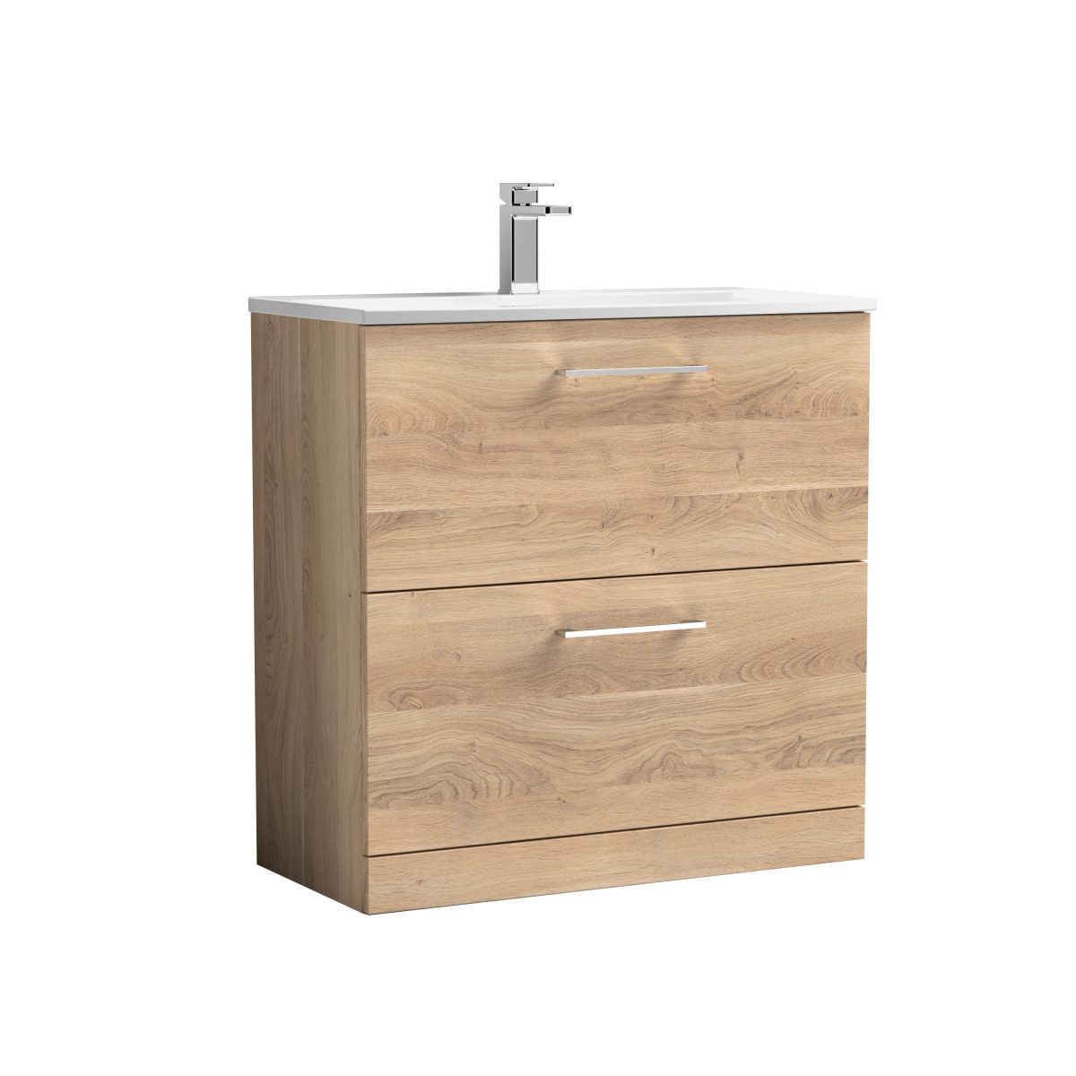 800mm Floor Standing 2-Drawer Vanity & Basin 4 - Image 1
