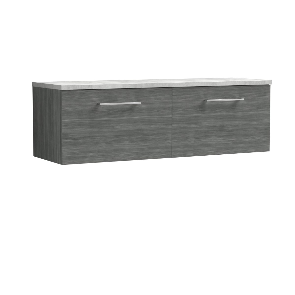 1200mm Wall Hung 2-Drawer Vanity & Laminate Worktop - Image 1