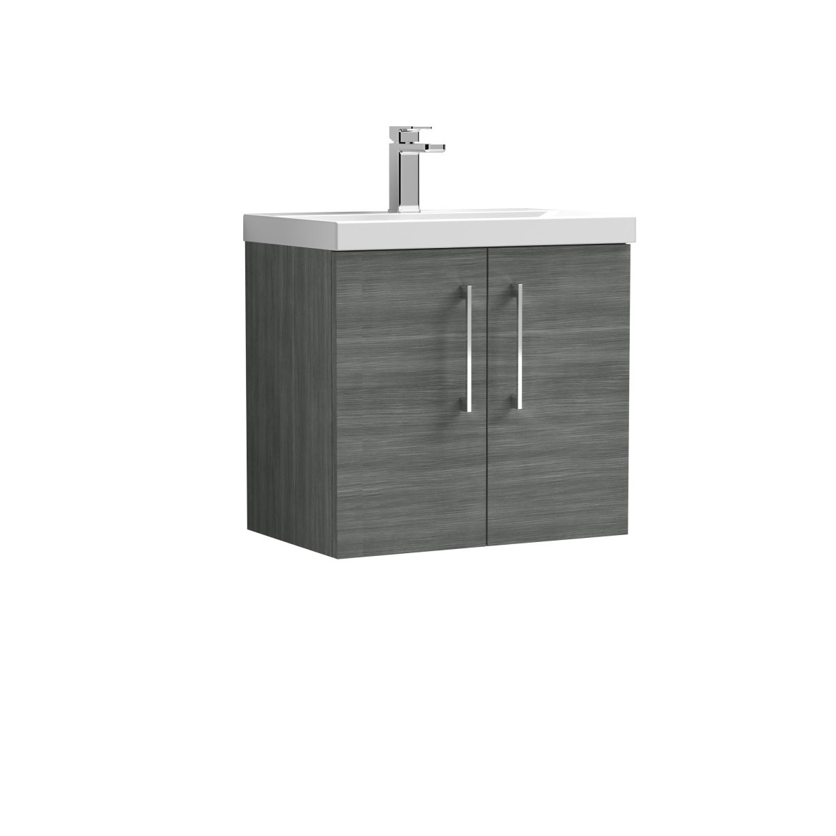 600mm Wall Hung 2 Door Vanity & Basin 1 - Image 1