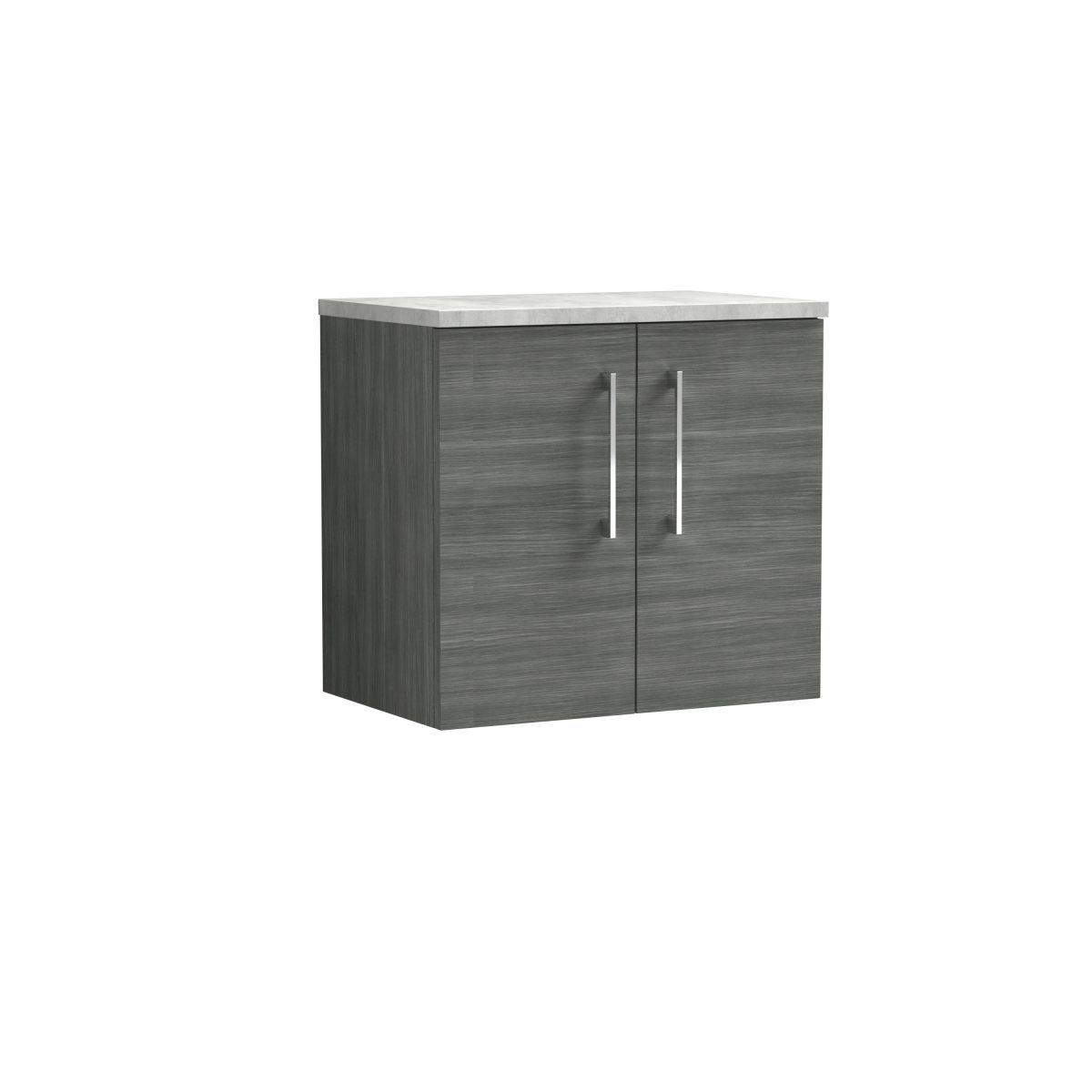 600mm Wall Hung 2 Door Vanity & Laminate Top - Image 1