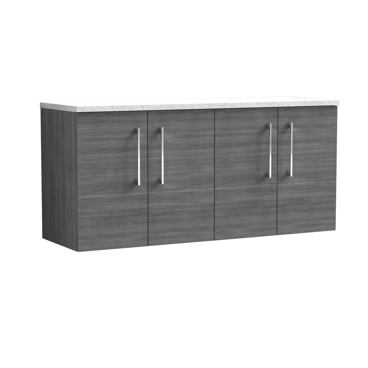 1200mm Wall Hung 4-Door Vanity & Laminate Worktop - Image 1