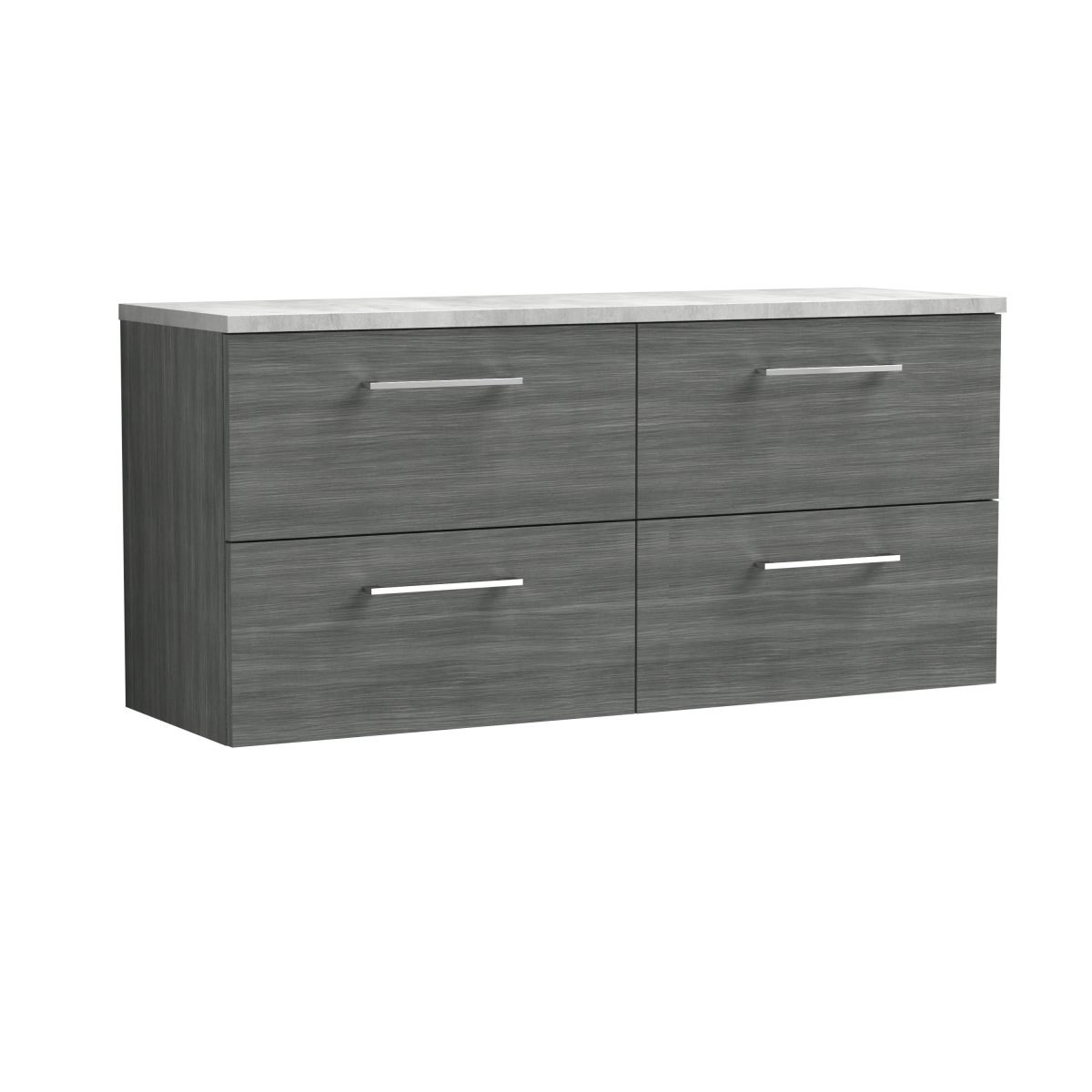 1200mm Wall Hung 4-Drawer Vanity & Laminate Worktop - Image 1