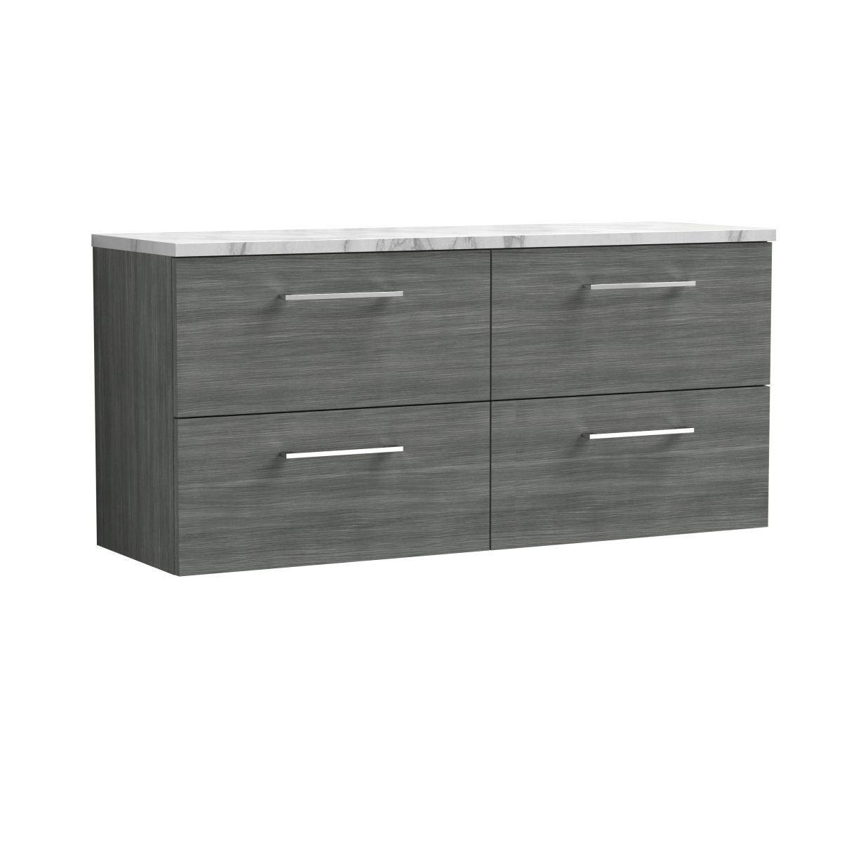 1200mm Wall Hung 4-Drawer Vanity & Laminate Worktop - Image 1