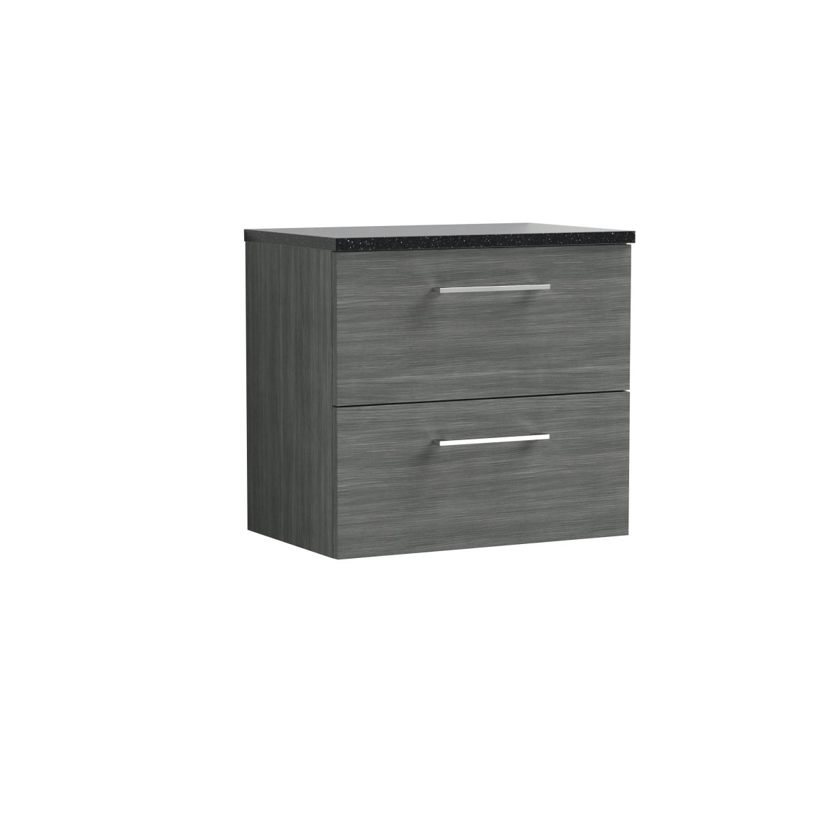 600mm Wall Hung 2 Drawer Vanity & Laminate Top - Image 1