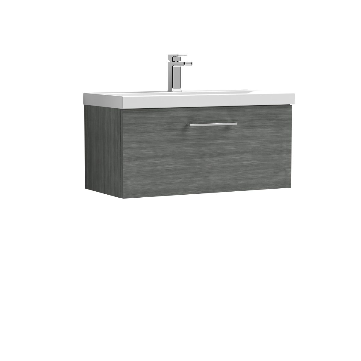 800mm Wall Hung 1 Drawer Vanity & Basin 1 - Image 1