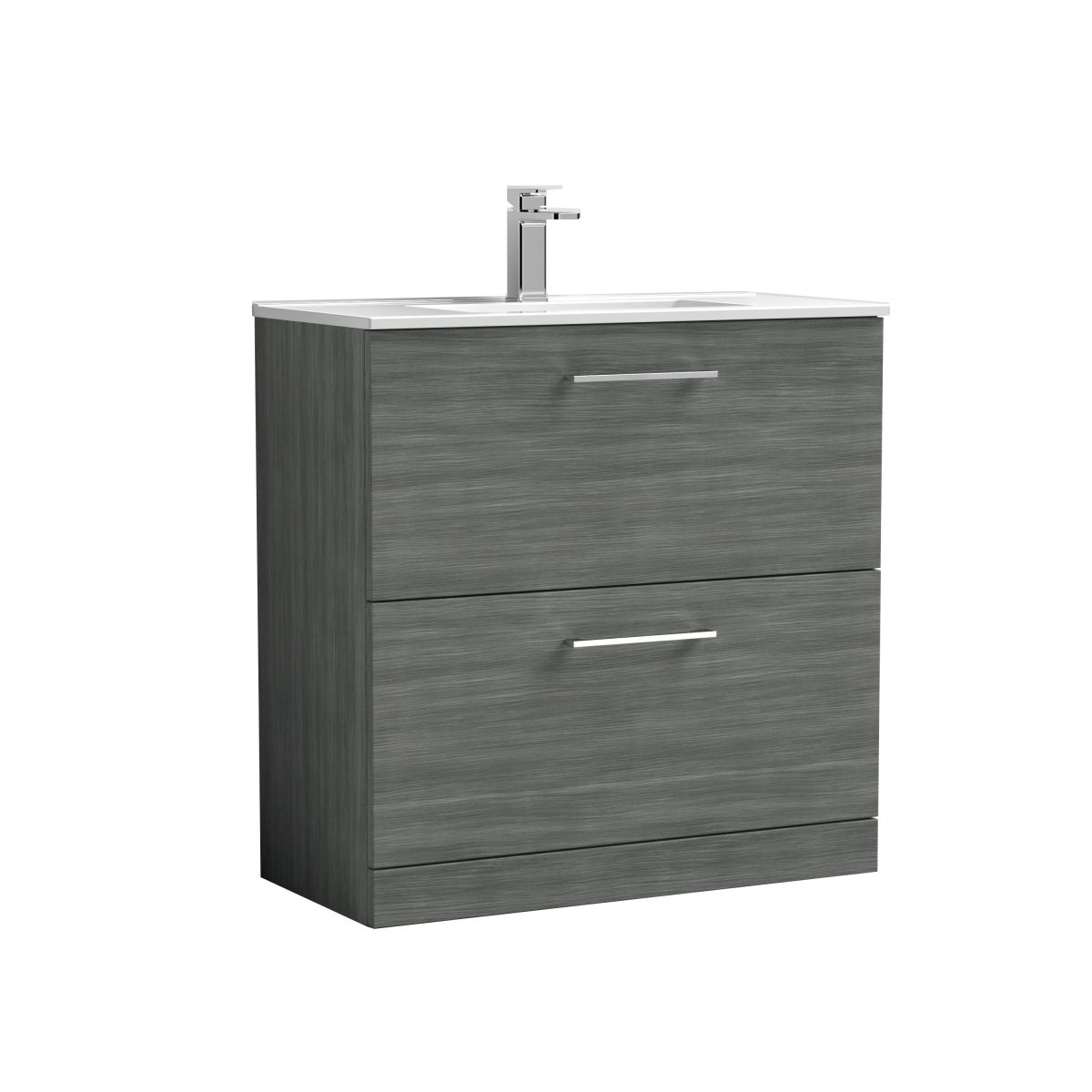 800mm Floor Standing 2 Drawer Vanity & Basin 2 - Image 1