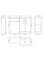 1100mm Right Hand Combination - Image 2