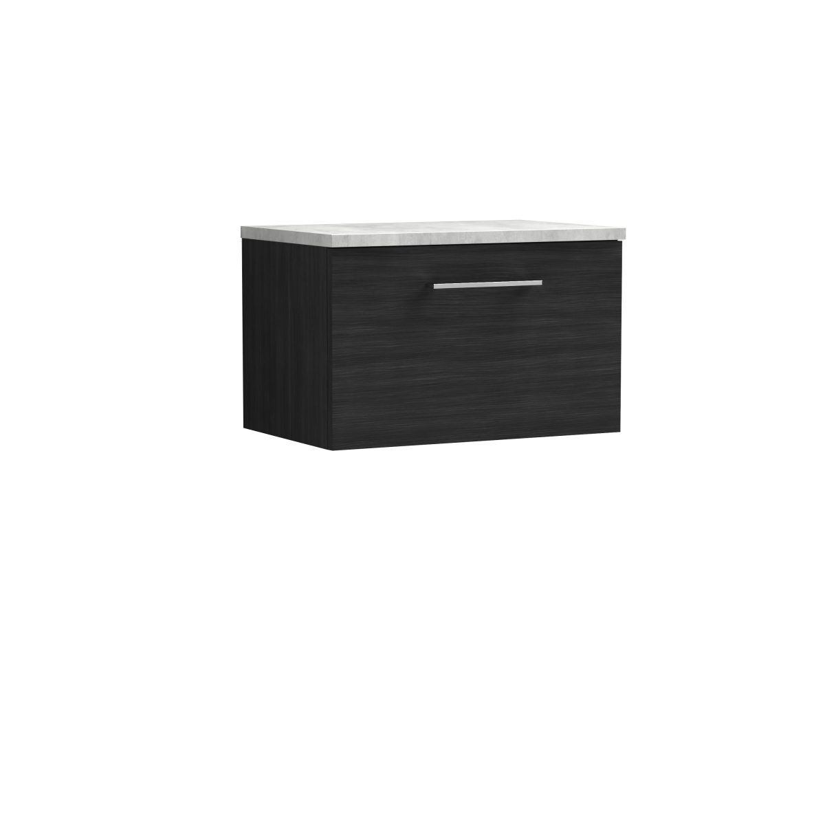 600mm Wall Hung 1 Drawer Vanity & Laminate Top - Image 1