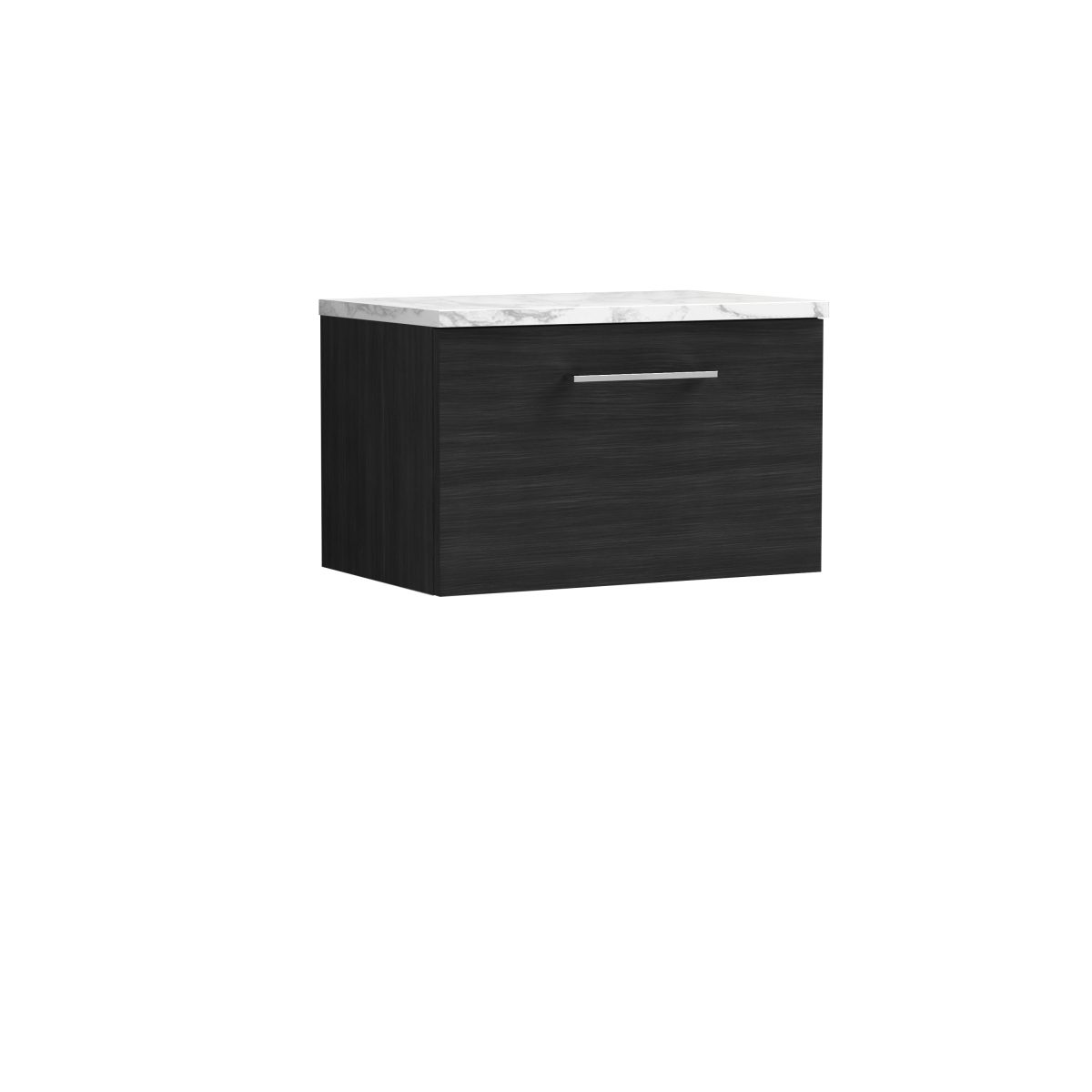 600mm Wall Hung 1-Drawer Vanity & Laminate Worktop - Image 1