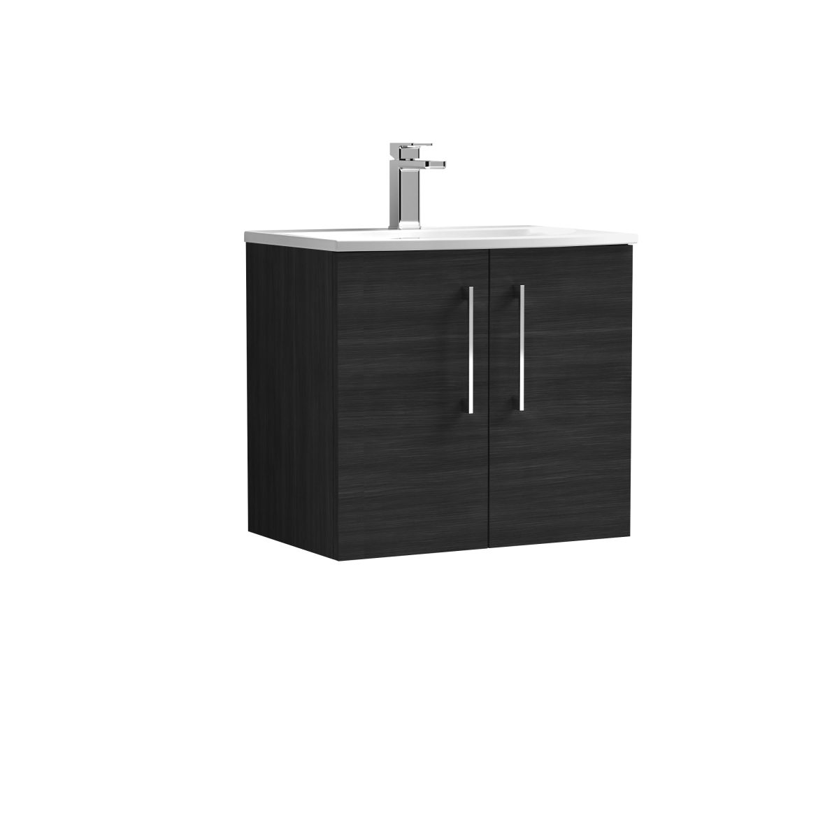 600mm Wall Hung 2 Door Vanity & Basin 4 - Image 1