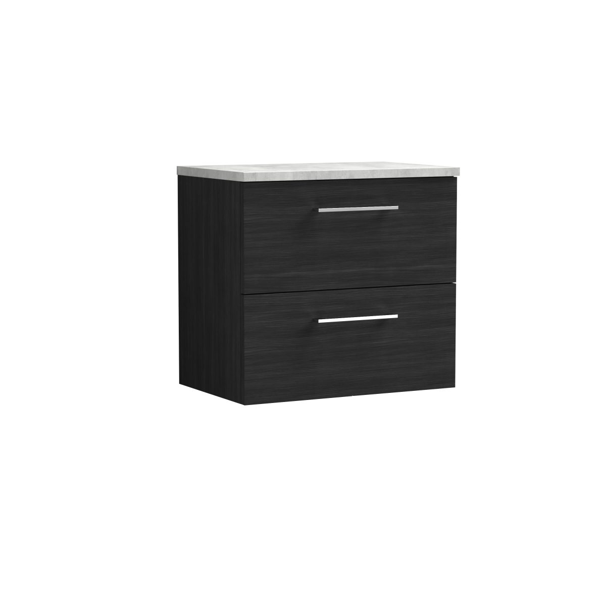 600mm Wall Hung 2 Drawer Vanity & Laminate Top - Image 1
