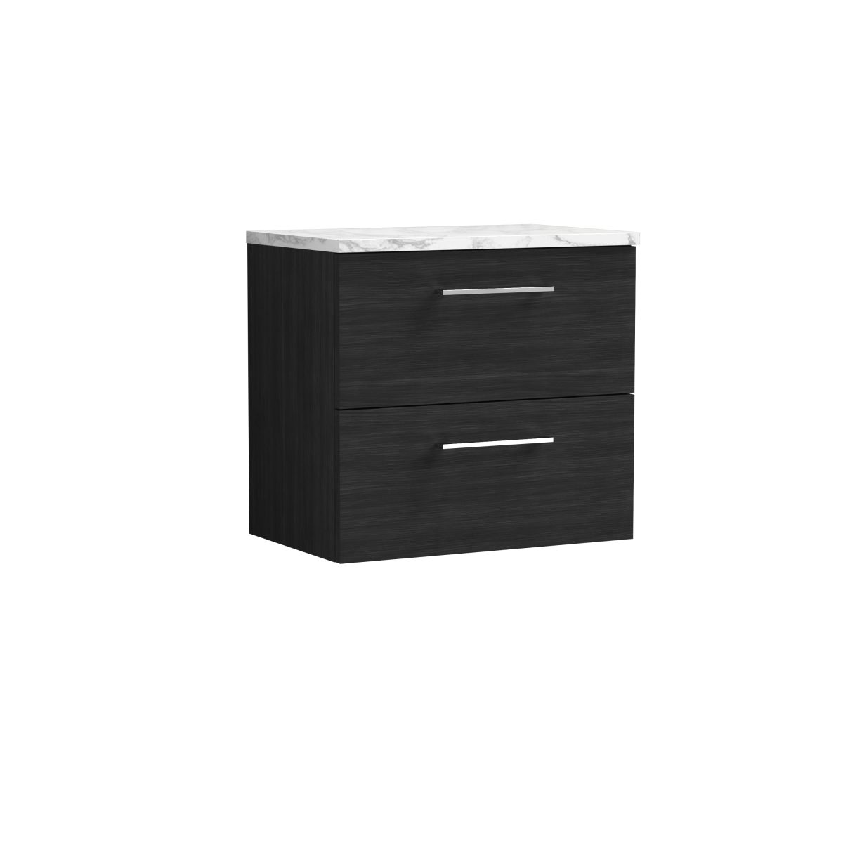 600mm Wall Hung 2-Drawer Vanity & Laminate Worktop - Image 1