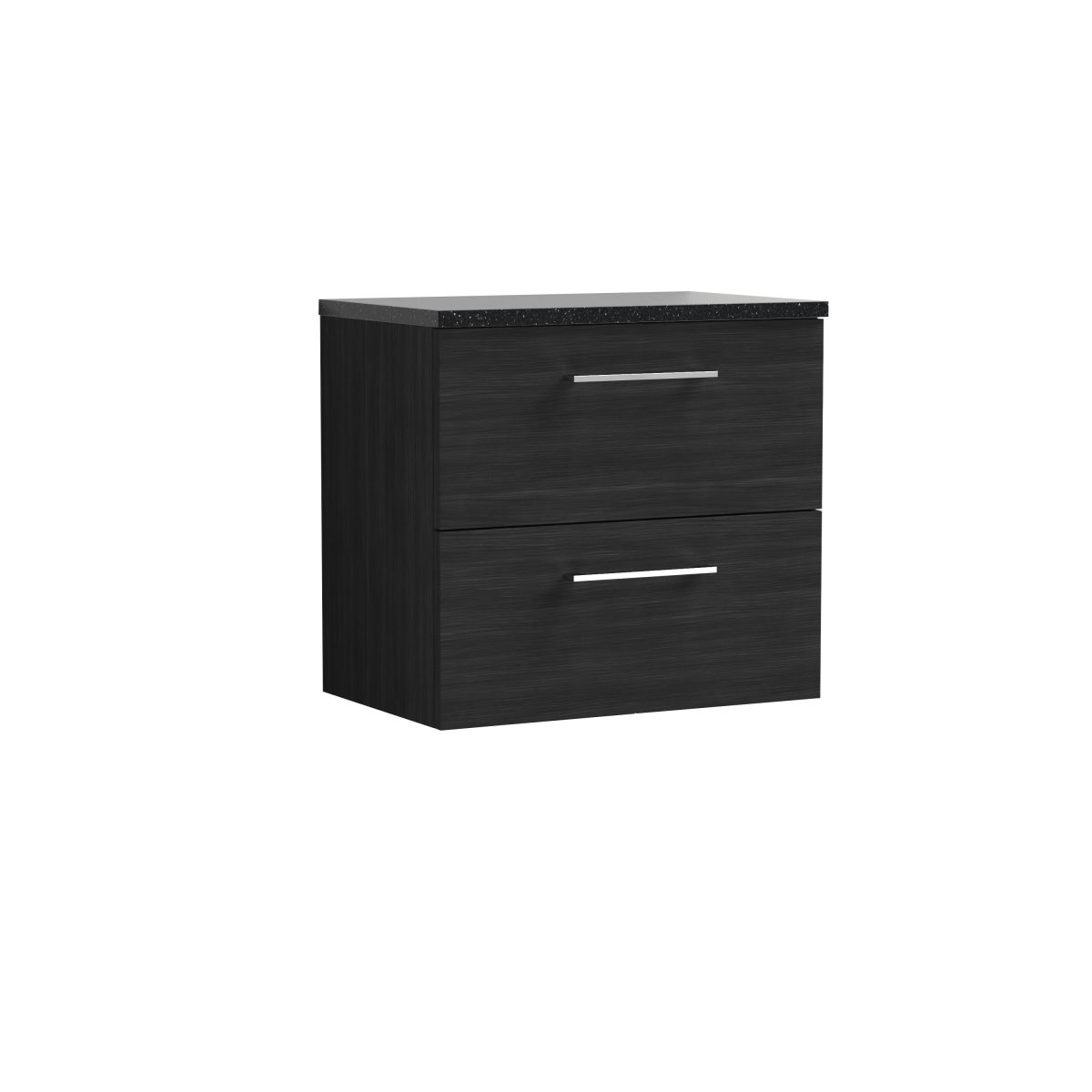 600mm Wall Hung 2 Drawer Vanity & Laminate Top - Image 1