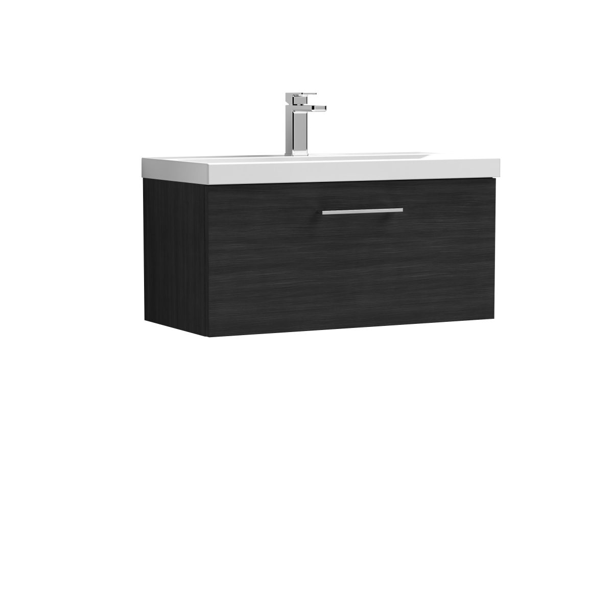 800mm Wall Hung 1 Drawer Vanity & Basin 1 - Image 1