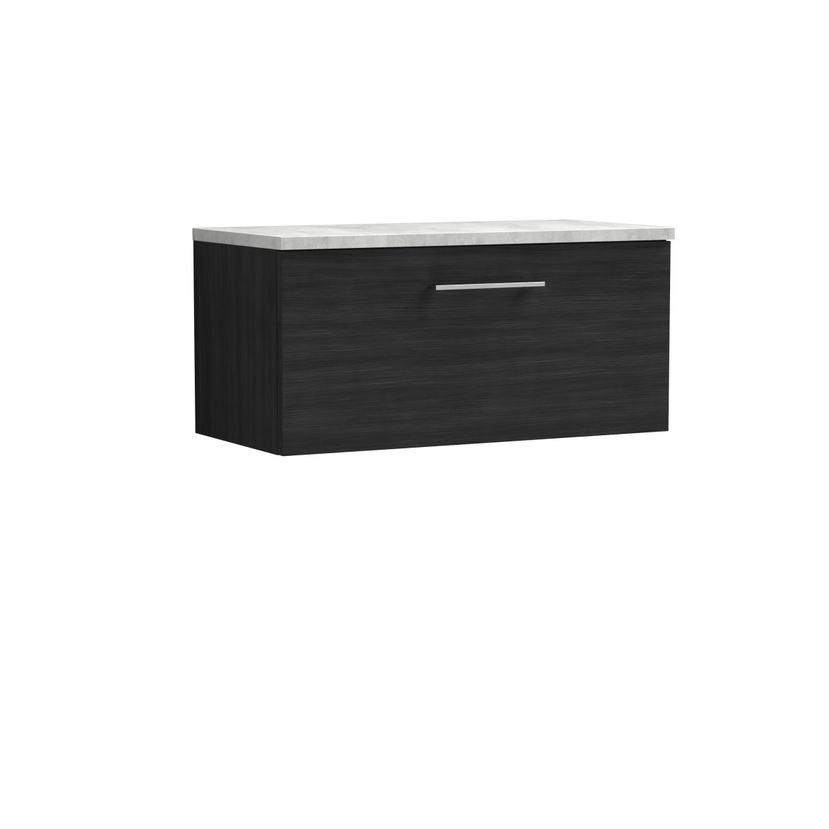 800mm Wall Hung Single Drawer Vanity & Laminate Top - Image 1