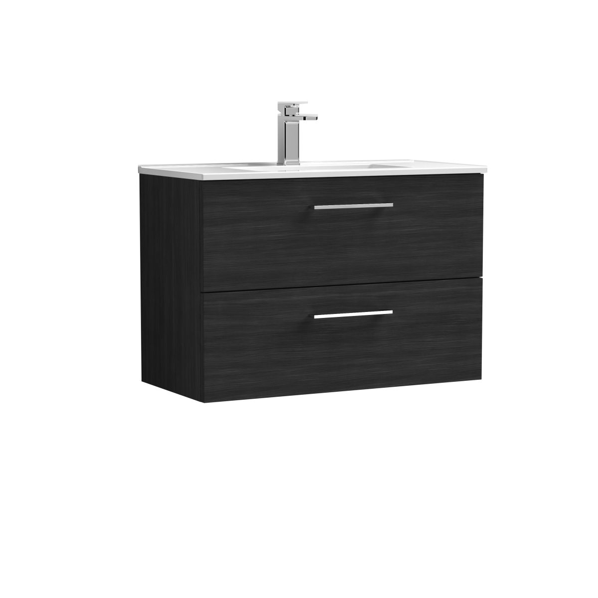 800mm Wall Hung 2 Drawer Vanity & Basin 2 - Image 1