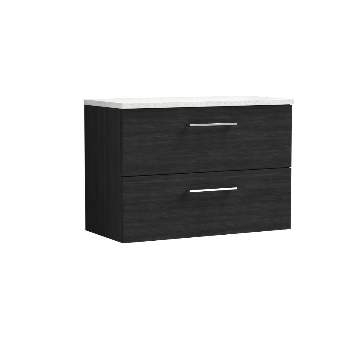 800mm Wall Hung 2 Drawer Vanity & Laminate Top - Image 1