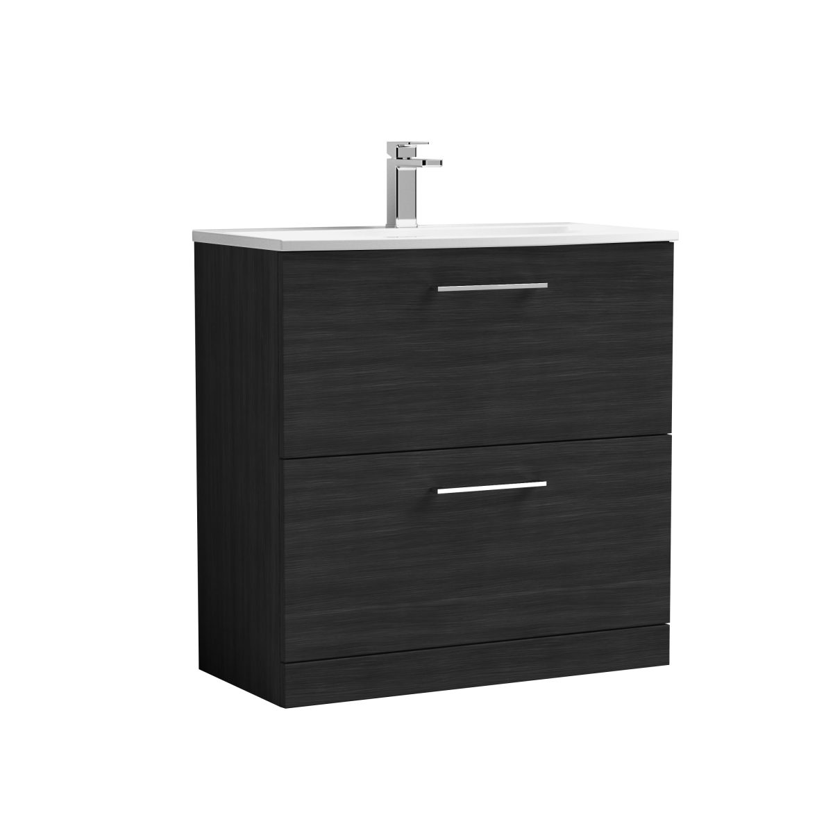 800mm Floor Standing 2 Drawer Vanity & Basin 4 - Image 1