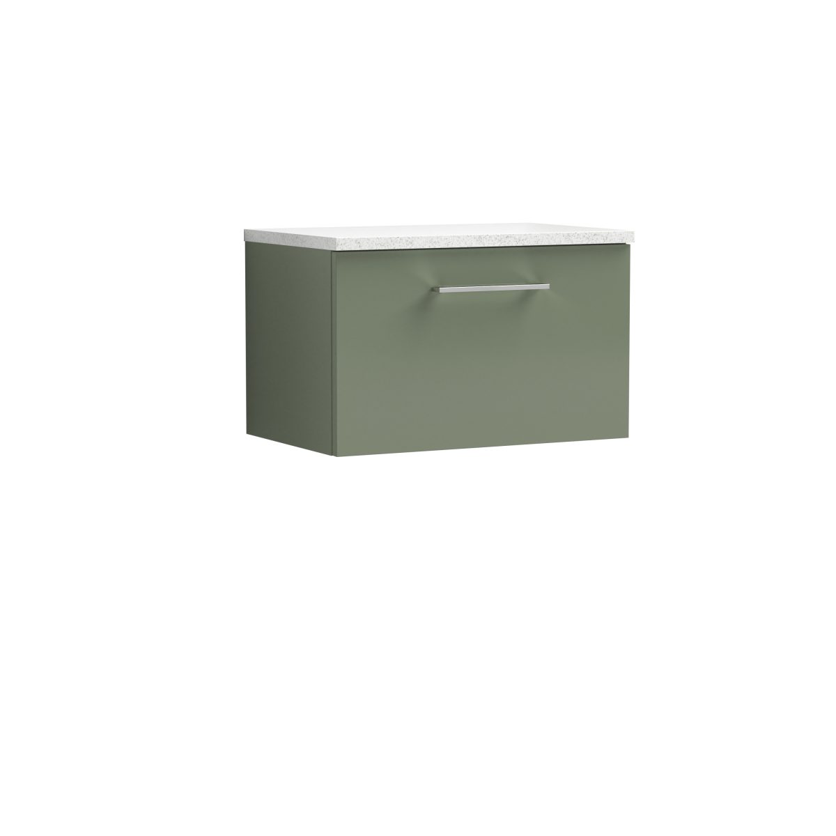 600mm Wall Hung 1 Drawer Vanity & Laminate Top - Image 1