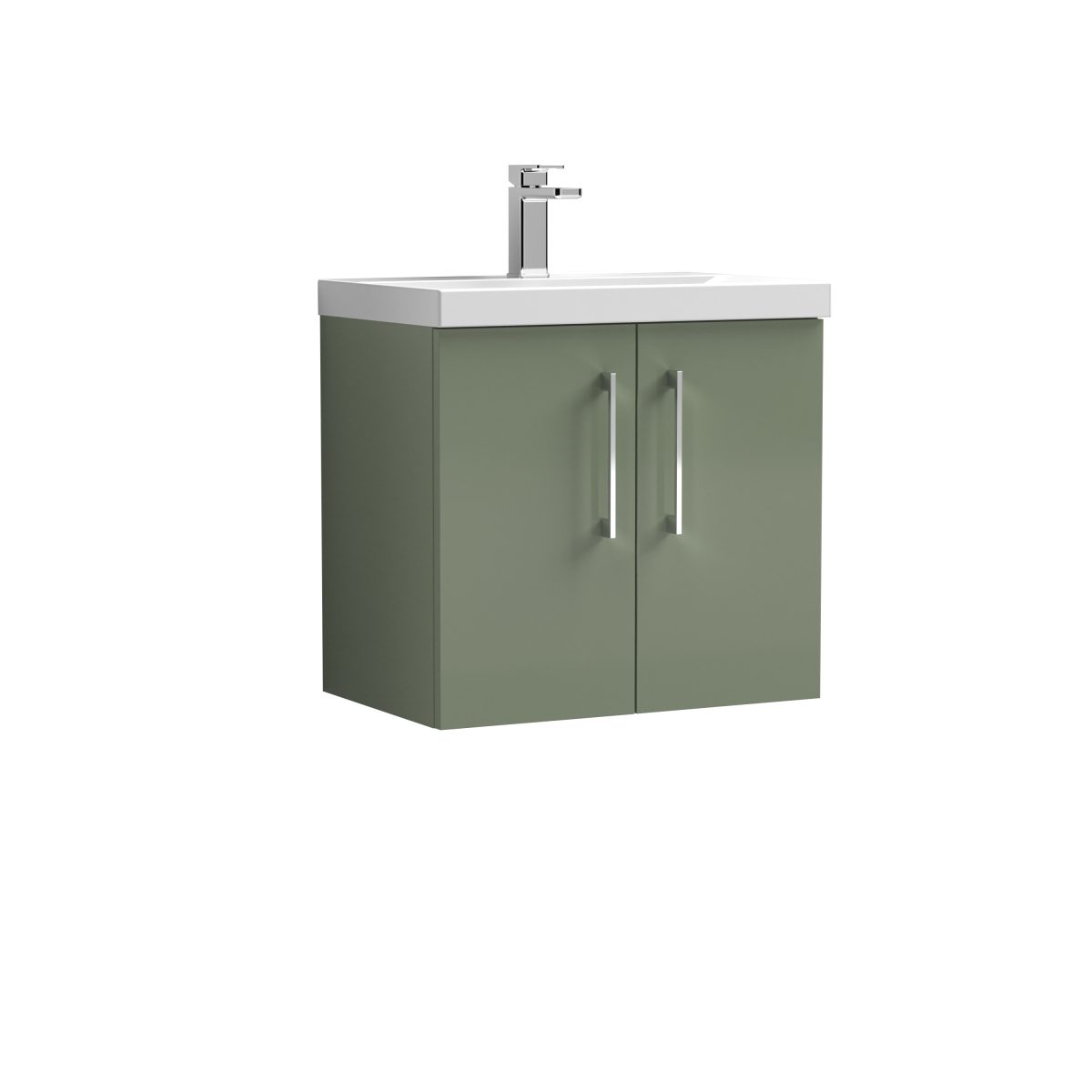 600mm Wall Hung 2 Door Vanity & Basin 3 - Image 1