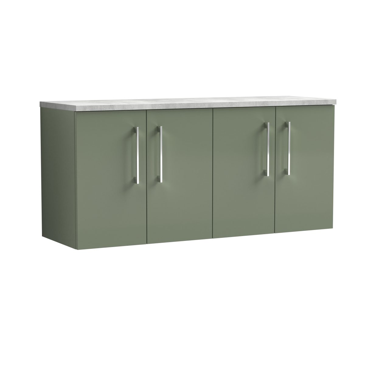 1200mm Wall Hung 4-Door Vanity & Laminate Worktop - Image 1