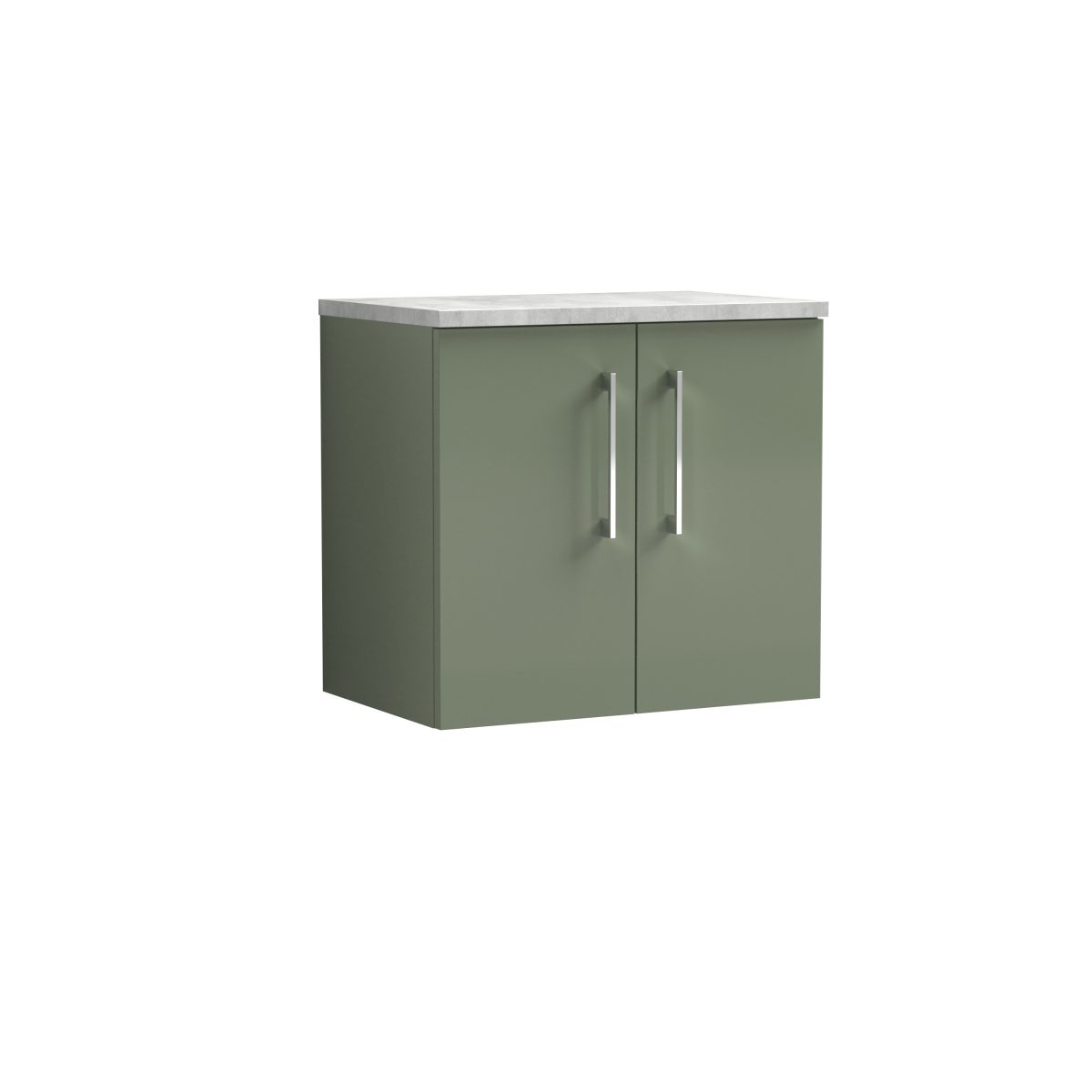 600mm Wall Hung 2 Door Vanity & Laminate Top - Image 1