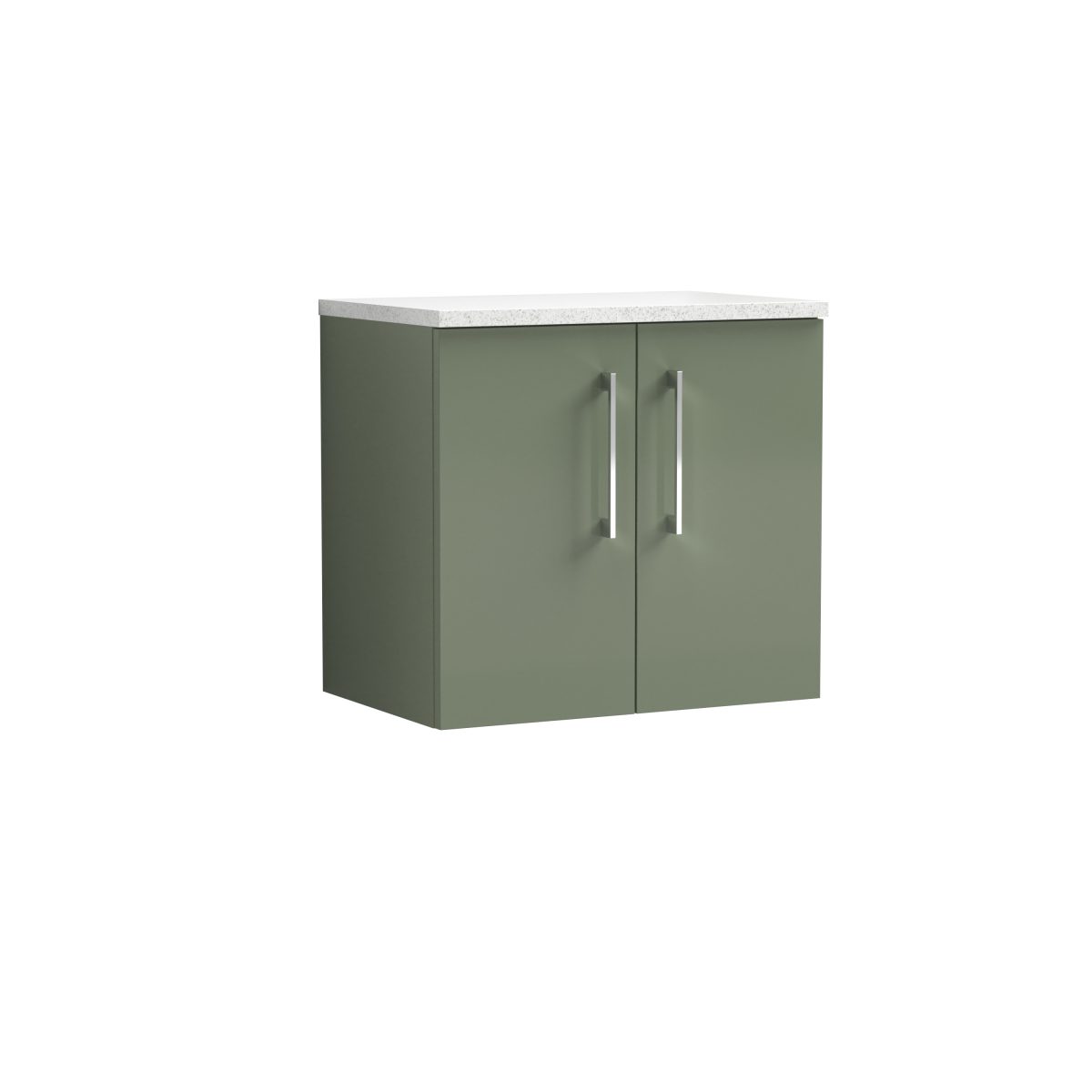 600mm Wall Hung 2 Door Vanity & Laminate Top - Image 1