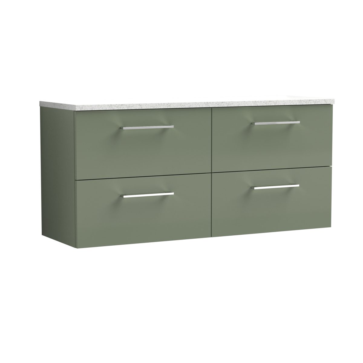 1200mm Wall Hung 4-Drawer Vanity & Laminate Worktop - Image 1