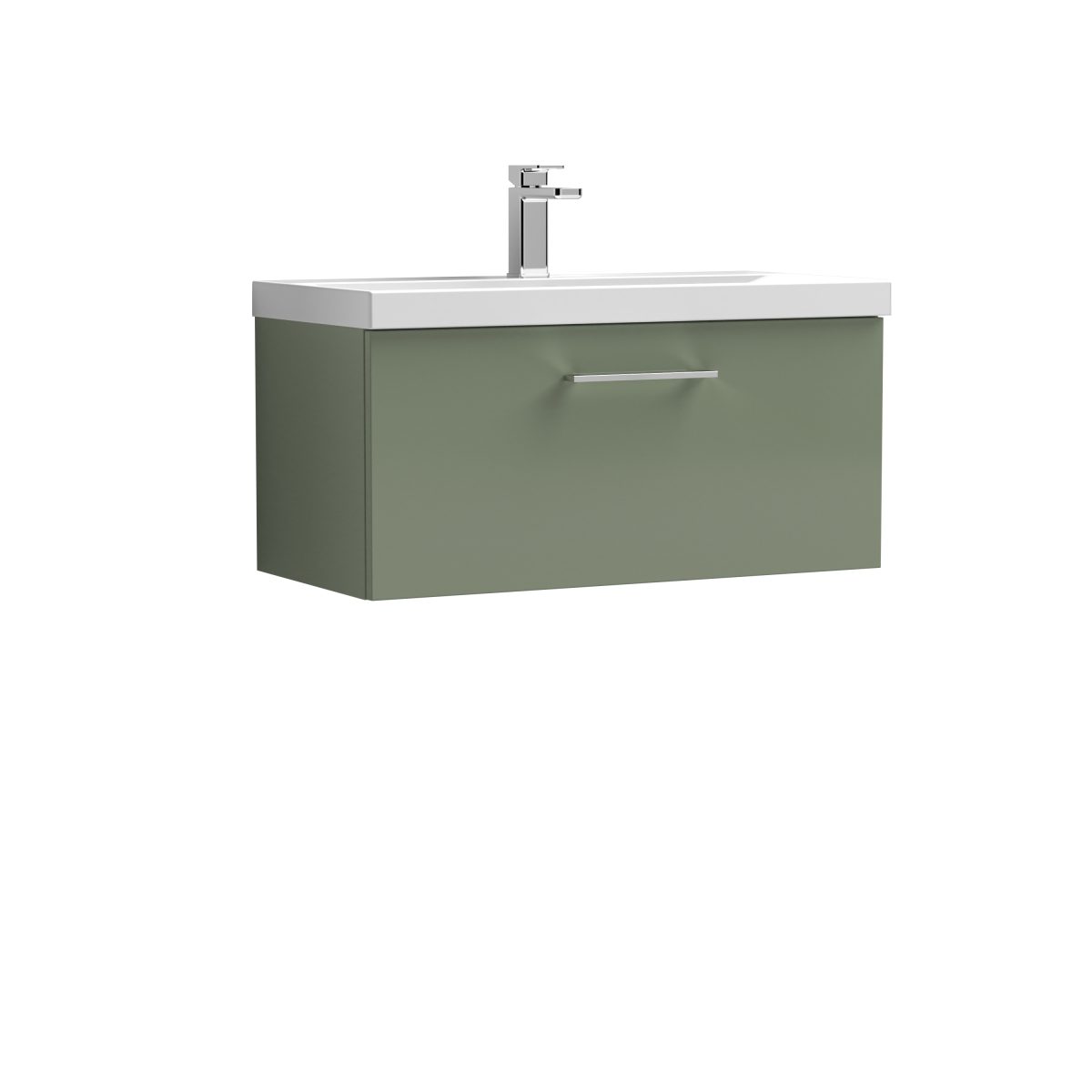 800mm Wall Hung 1 Drawer Vanity & Basin 1 - Image 1