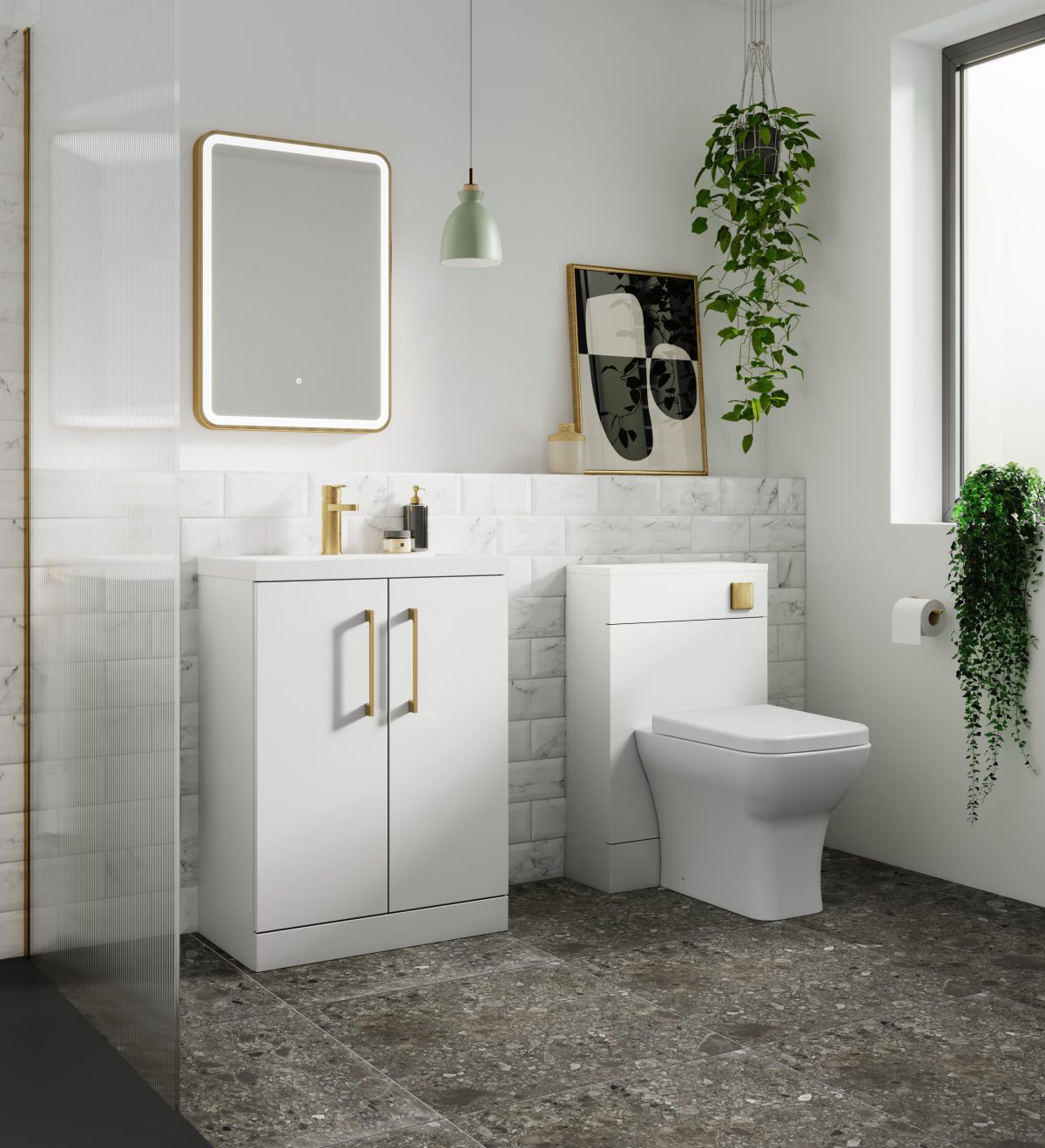 500mm Floor Standing 2 Door Vanity & Basin 2 - Image 2